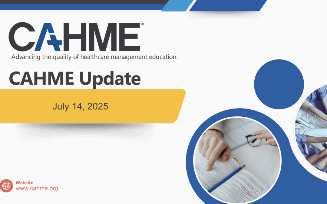 2025 CAHME Annual Update