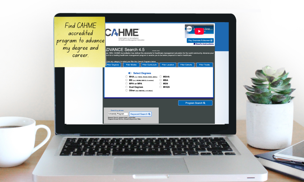 CAHME Advance Search Image